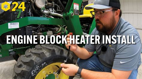 john deere block heater install